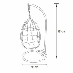 MOBELLIA Loveuse suspendue en résine tressée Coral Naturel Best