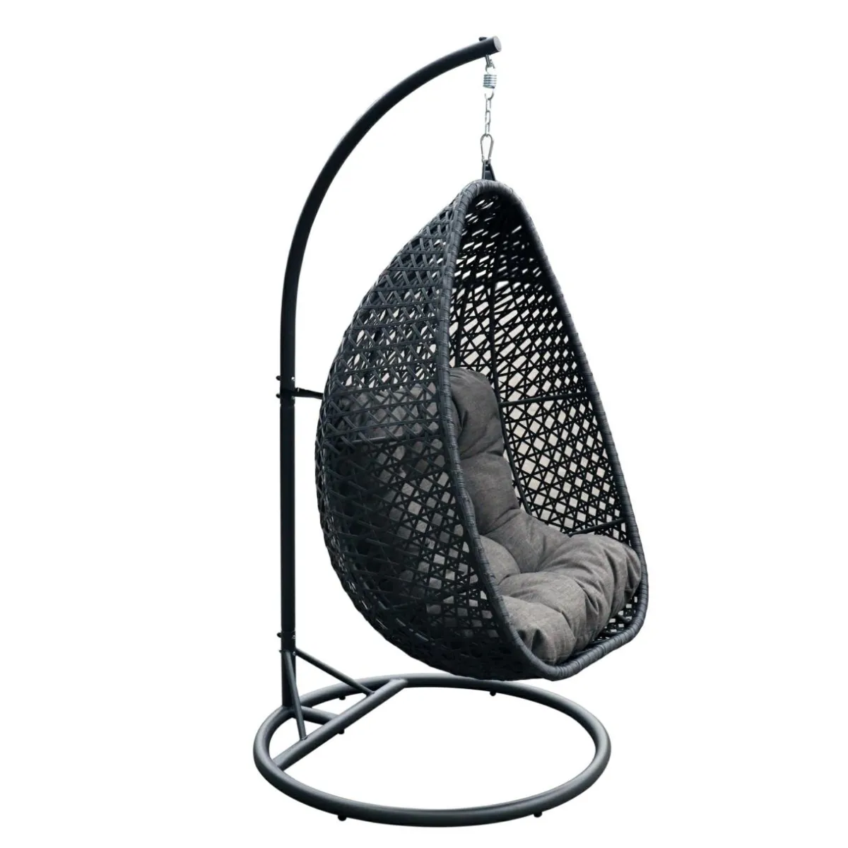 MOBELLIA Loveuse suspendue en résine tressée Coral Gris Anthracite Clearance