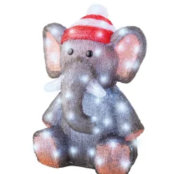 EMINZA Éléphant lumineux 70 LED (H46 cm) Lulu Blanc froid