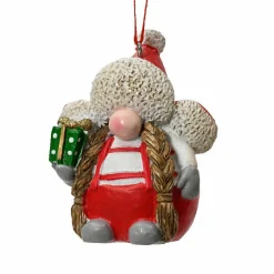 KAEMINGK Lutin de Noël à suspendre (H8 cm) Meliss Rouge Hot