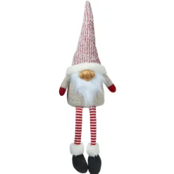 KAEMINGK Lutin de Noël fait main (H60 cm) Rieur et barbe blanche Rouge