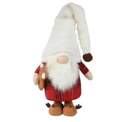 KAEMINGK Lutin de Noël (H65 cm) Gluk Dormeur en pyjama bonnet Blanc Clearance