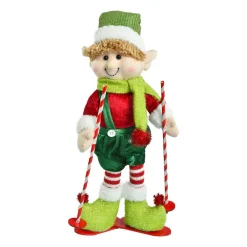 CHRISTMAS DREAM Lutin farceur en ski (H45 cm) Martin Multicolore Discount