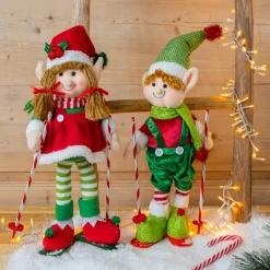 CHRISTMAS DREAM Lutin farceur en ski (H45 cm) Martin Multicolore Discount