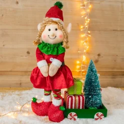 CHRISTMAS DREAM Lutin farceur (H45 cm) Martine et cadeaux Multicolore New
