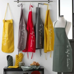 DOUCEUR D'INTERIEUR Manique Cuistot Gris Anthracite Discount