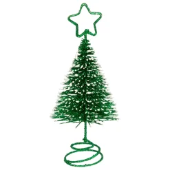 JJA Marque place en métal (H10 cm) Sapin enneigé Vert Hot