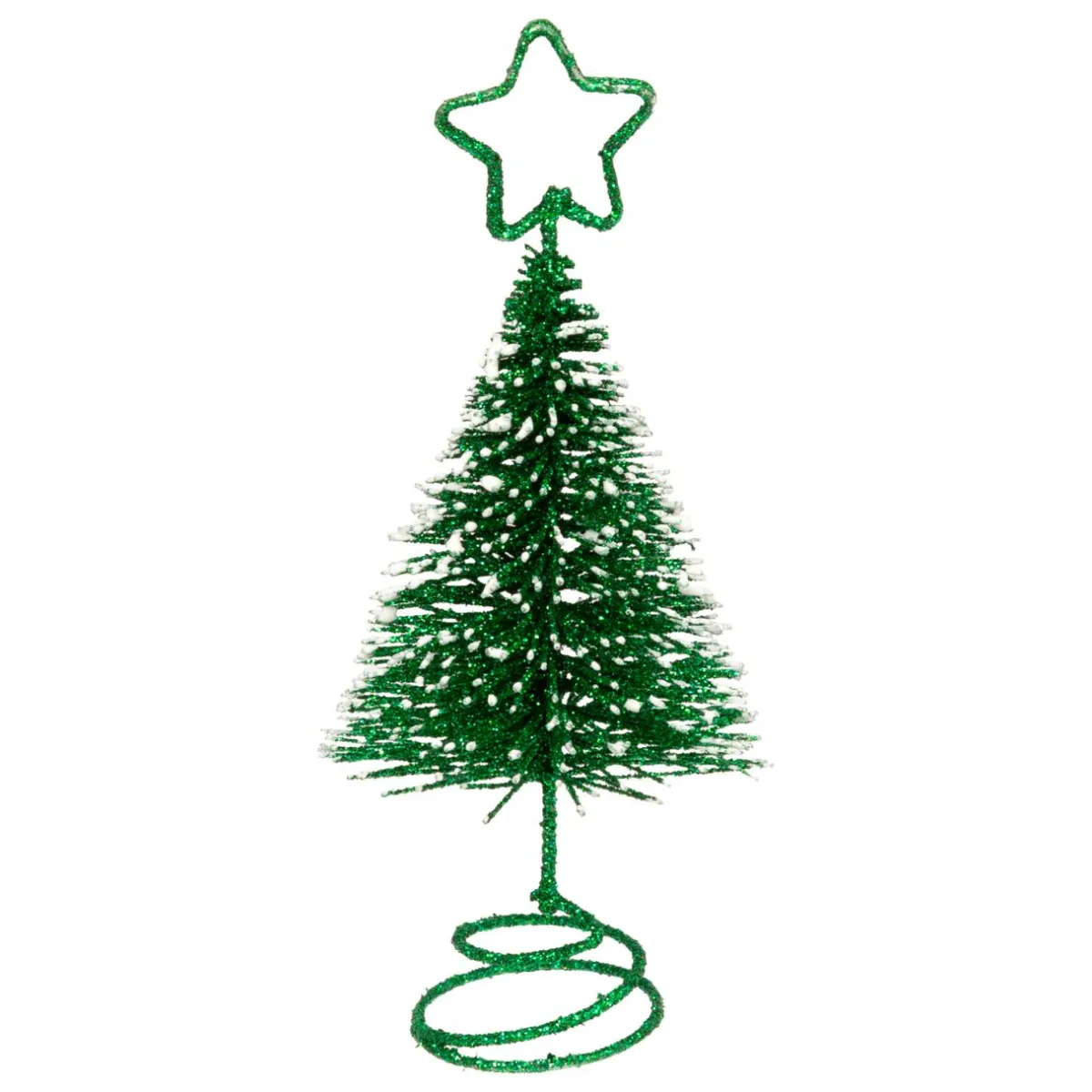 JJA Marque place en métal (H10 cm) Sapin enneigé Vert Hot