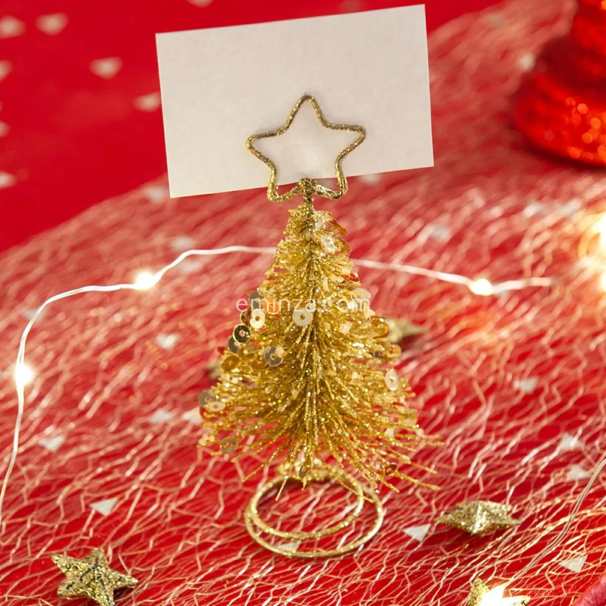 Feeric Lights & Christmas Marque place (H10 cm) Sapin Or Best