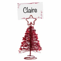 Feeric Lights & Christmas Marque place (H10 cm) Sapin Rouge