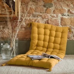 EMINZA Matelas de sol gaze de coton (60 x 120 cm) Gaïa Jaune safran