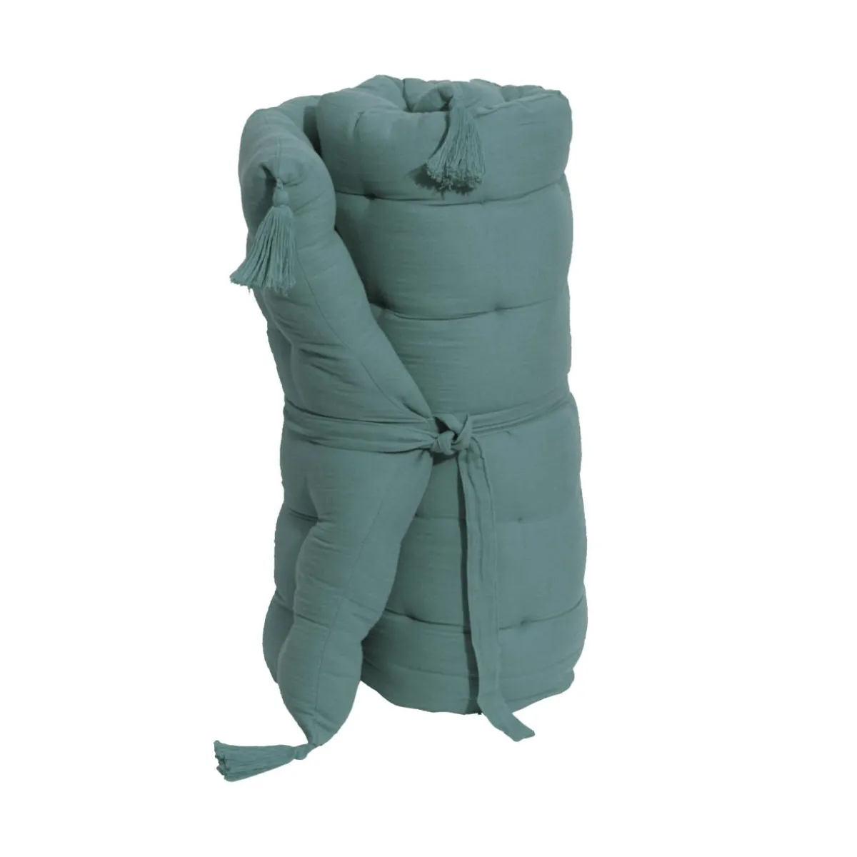 EMINZA Matelas de sol gaze de coton (60 x 120 cm) Gaïa Bleu canard Outlet