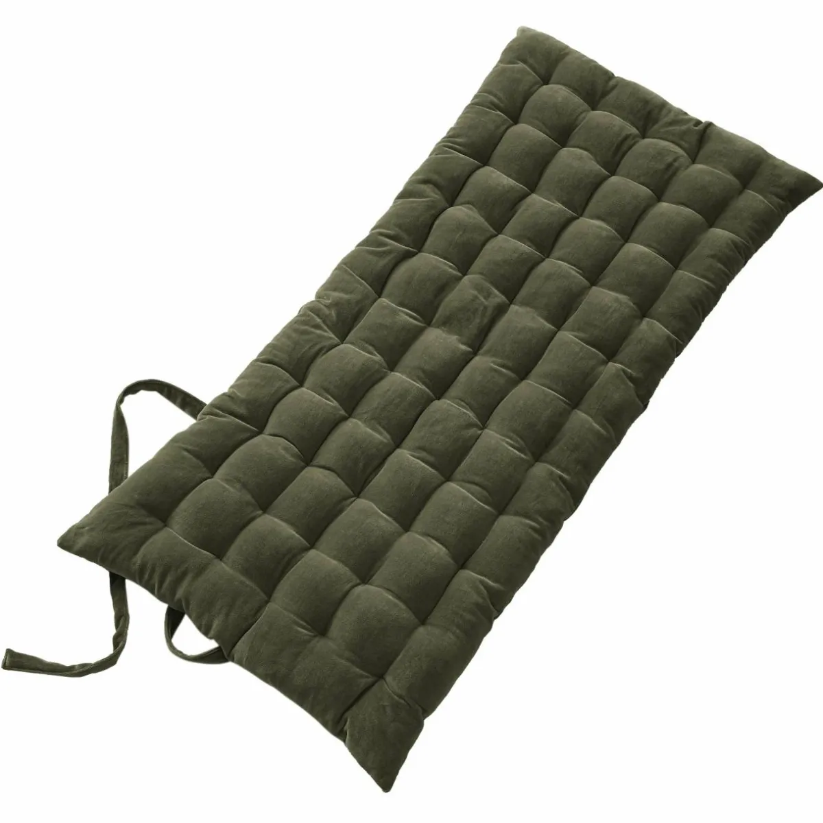 EMINZA Matelas de sol velours de coton (60 x 120 cm) Victor thym Vert Sale