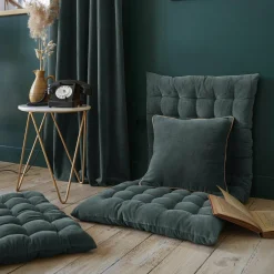 EMINZA Matelas de sol velours de coton (60 x 120 cm) Victor Gris ardoise