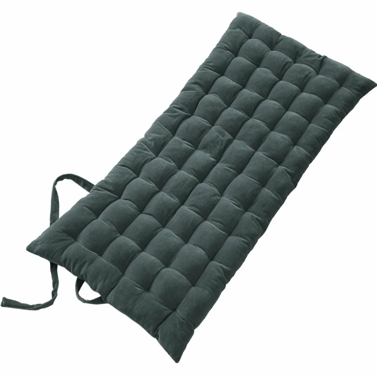 EMINZA Matelas de sol velours de coton (60 x 120 cm) Victor Gris ardoise