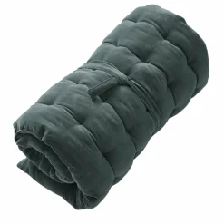 EMINZA Matelas de sol velours de coton (60 x 120 cm) Victor Gris ardoise