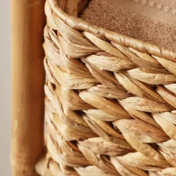 TENDANCE Meuble 3 paniers bambou et jacinthe d'eau (39 x H91 cm) Hanoï Naturel Best