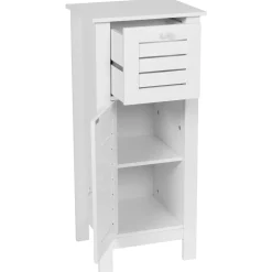 TENDANCE Meuble bas de salle de bain (37 x H83 cm) Santorin Blanc Best