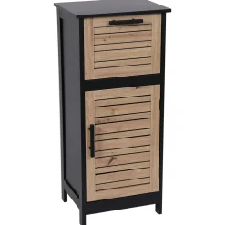 TENDANCE Meuble bas de salle de bain (37 x H83 cm) Bergen Noir