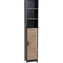 TENDANCE Meuble colonne salle de bain (35 x H173 cm) Bergen Noir Best