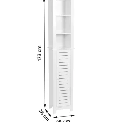 TENDANCE Meuble colonne salle de bain (35 x H173 cm) Santorin Blanc Outlet