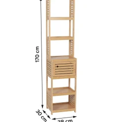 TENDANCE Meuble colonne salle de bain (38 x H170 cm) Trinidad Naturel Discount