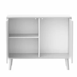 EMINZA Meuble de rangement enfant bois 2 portes (H65 cm) Stars Blanc Outlet