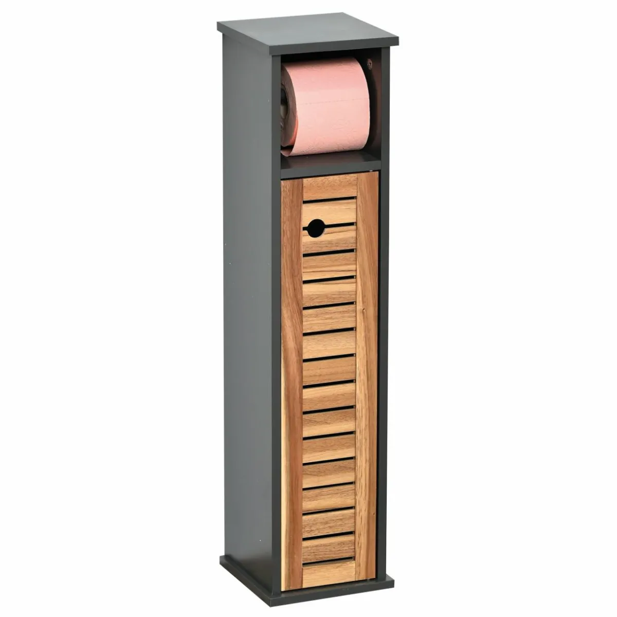 TENDANCE Meuble dérouleur papier toilette avec réserve(H75 cm) Elément Acacia Bois Best