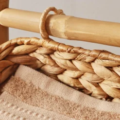 TENDANCE Meuble incliné 3 paniers bambou et jacinthe d'eau (40 x H92 cm) Hanoï Naturel Discount