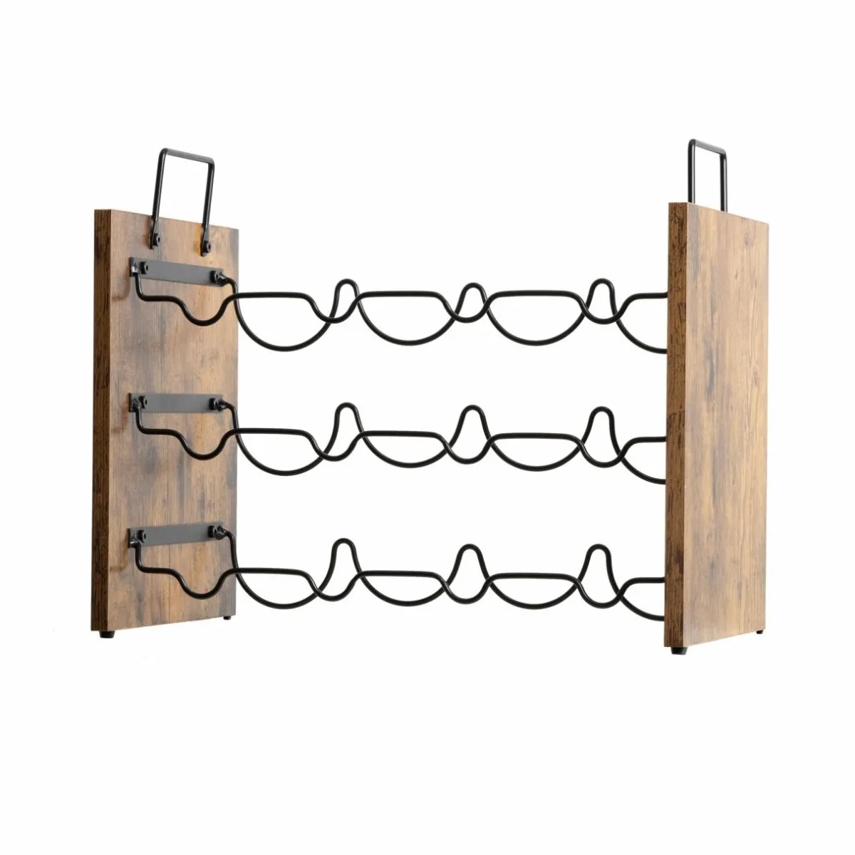 EMINZA Meuble range-bouteilles industriel 12 emplacements (H40 cm) Lucas Noir