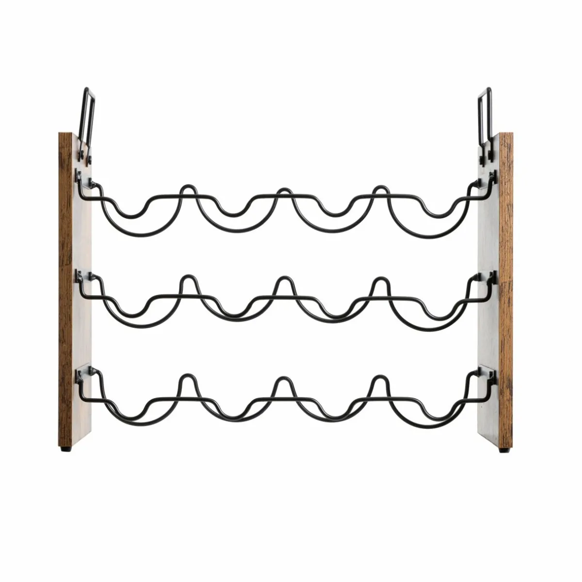EMINZA Meuble range-bouteilles industriel 12 emplacements (H40 cm) Lucas Noir