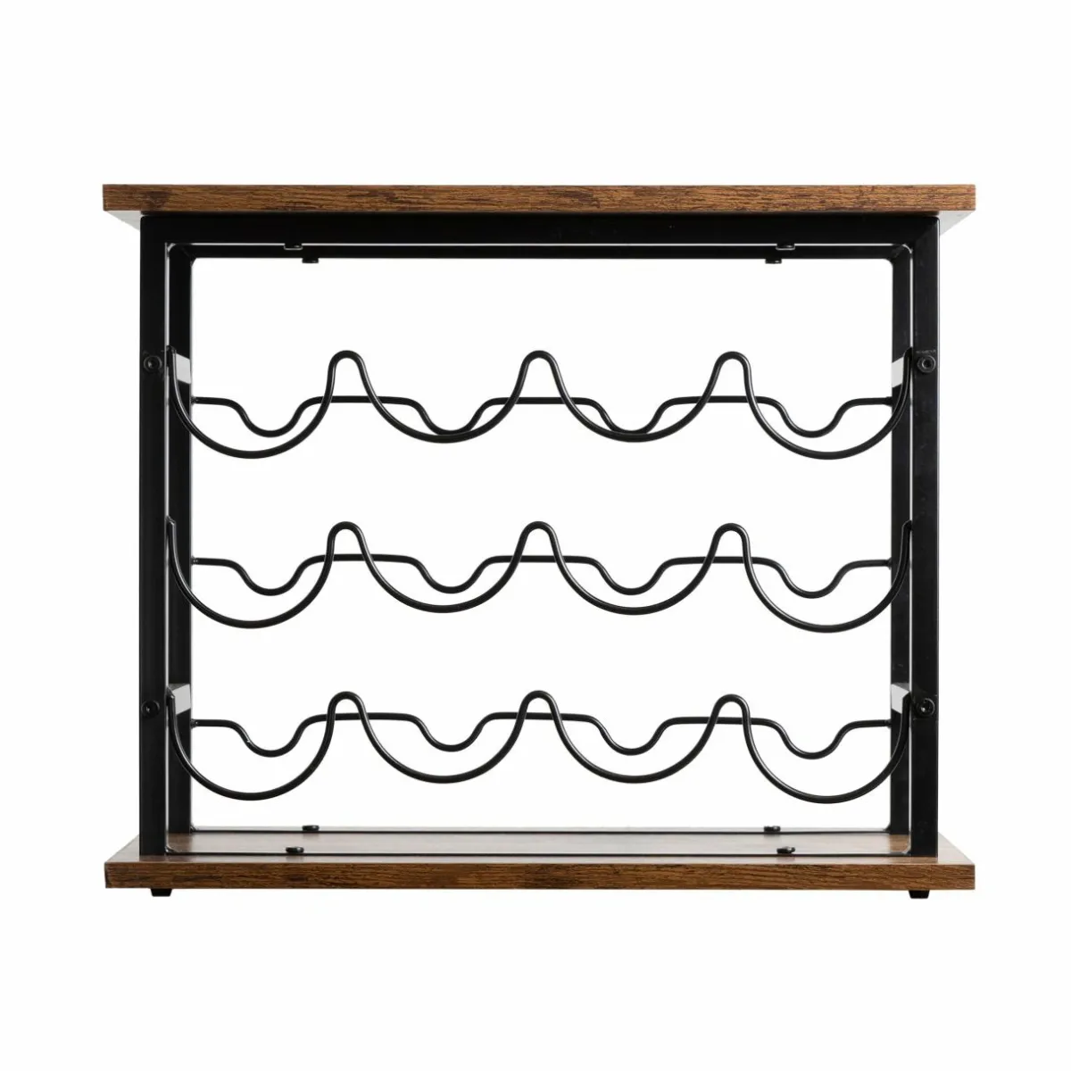 EMINZA Meuble range-bouteilles industriel 12 emplacements (H40 cm) Auguste Noir Outlet