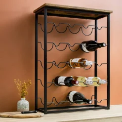 EMINZA Meuble range-bouteilles industriel 20 emplacements (H74 cm) Victor Noir Online