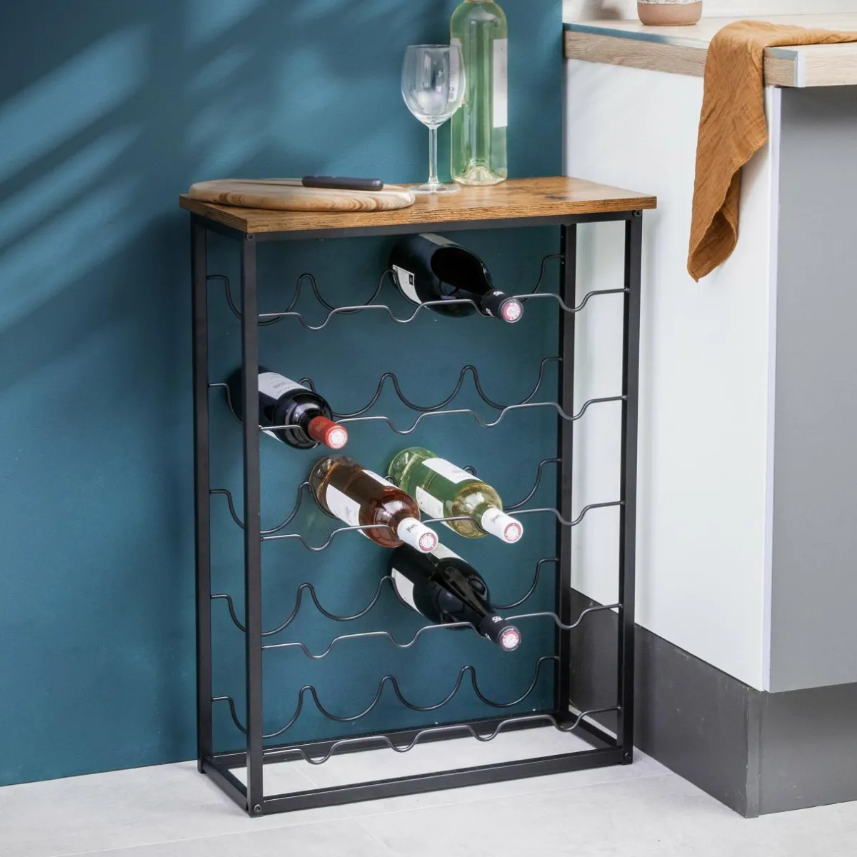 EMINZA Meuble range-bouteilles industriel 20 emplacements (H74 cm) Victor Noir Online