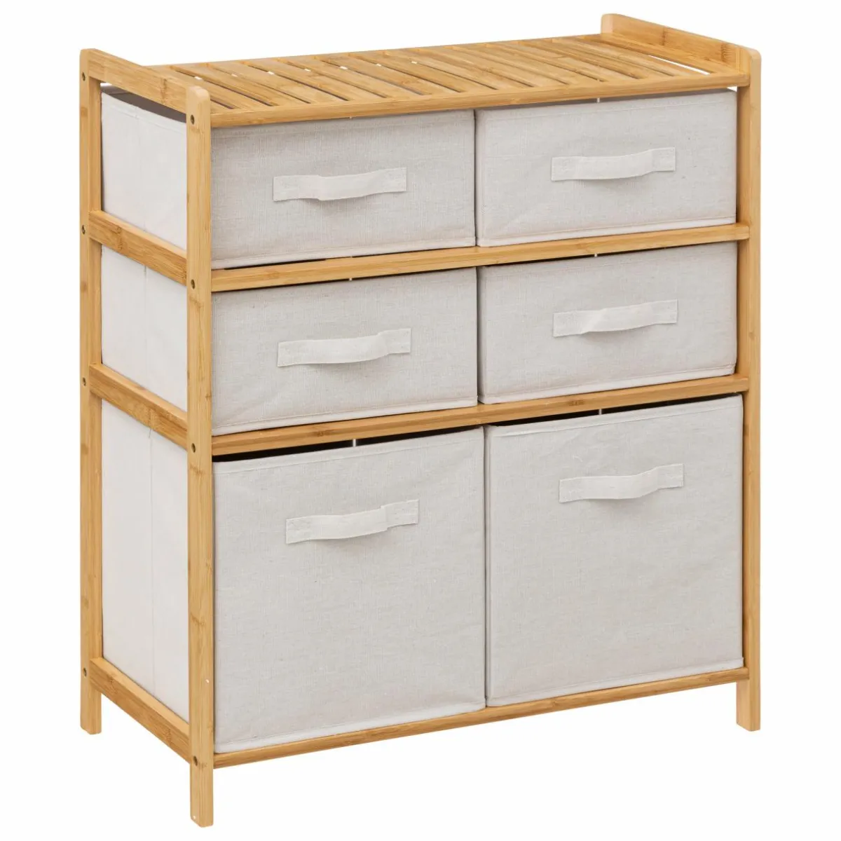 5 Five Simply Smart Meuble rangement paniers 6 niveaux (66 x H78.5 cm) Tidy box Ecru Online