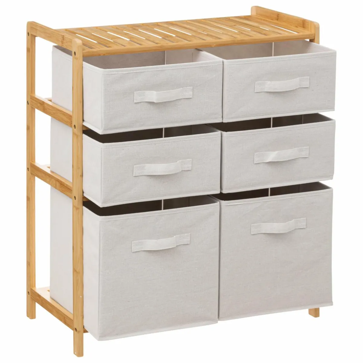 5 Five Simply Smart Meuble rangement paniers 6 niveaux (66 x H78.5 cm) Tidy box Ecru Online
