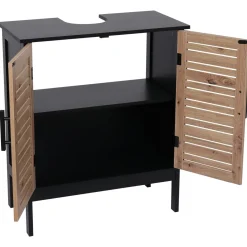 TENDANCE Meuble sous lavabo (60 x H70 cm) Bergen Noir Hot