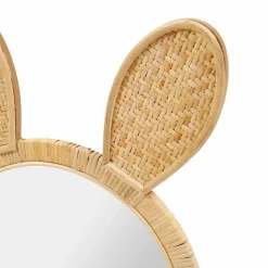 OSTARIA Miroir mural en rotin (H43 cm) Petit Lapin Naturel New