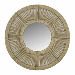 EMINZA Miroir mural rond en corde (D60 cm) Suva Naturel New