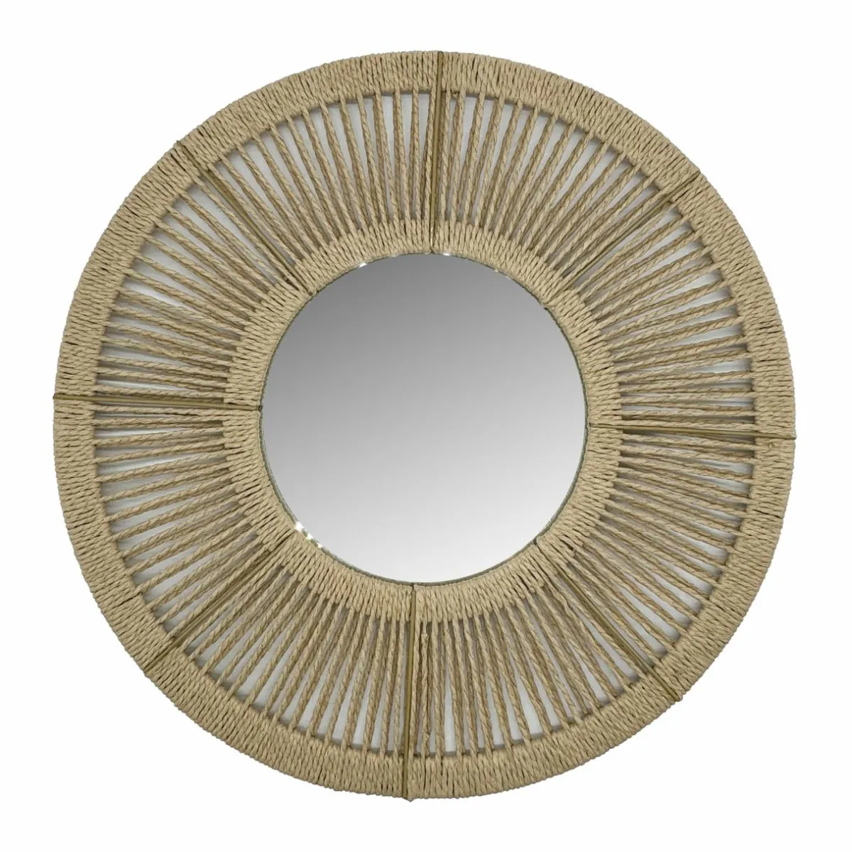 EMINZA Miroir mural rond en corde (D60 cm) Suva Naturel New