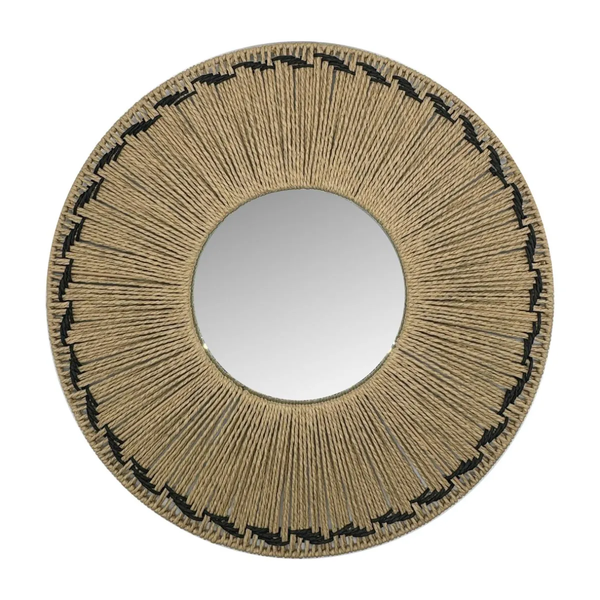 EMINZA Miroir mural rond en corde (D65 cm) Tuvalu Naturel Outlet