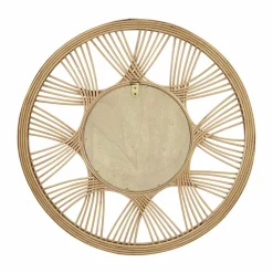 EMINZA Miroir mural rotin rond (D45 cm) Honiara Naturel Sale