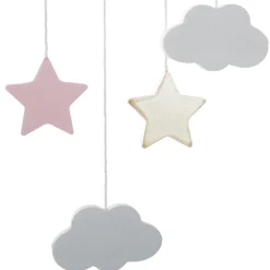 Atmosphera createur d'interieur for kids Mobile bébé bois et coton (H43.5 cm) Lune Rose Clearance
