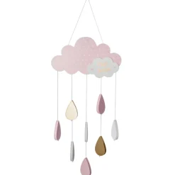 Atmosphera createur d'interieur for kids Mobile bébé bois et coton (H57.5 cm) Nuage Rose Outlet