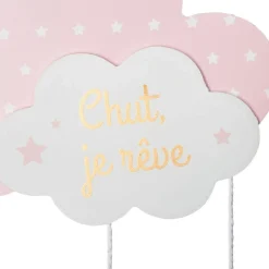 Atmosphera createur d'interieur for kids Mobile bébé bois et coton (H57.5 cm) Nuage Rose Outlet