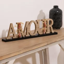 ATMOSPHERA Mot à poser en "Amour" Fleuri Bois Outlet