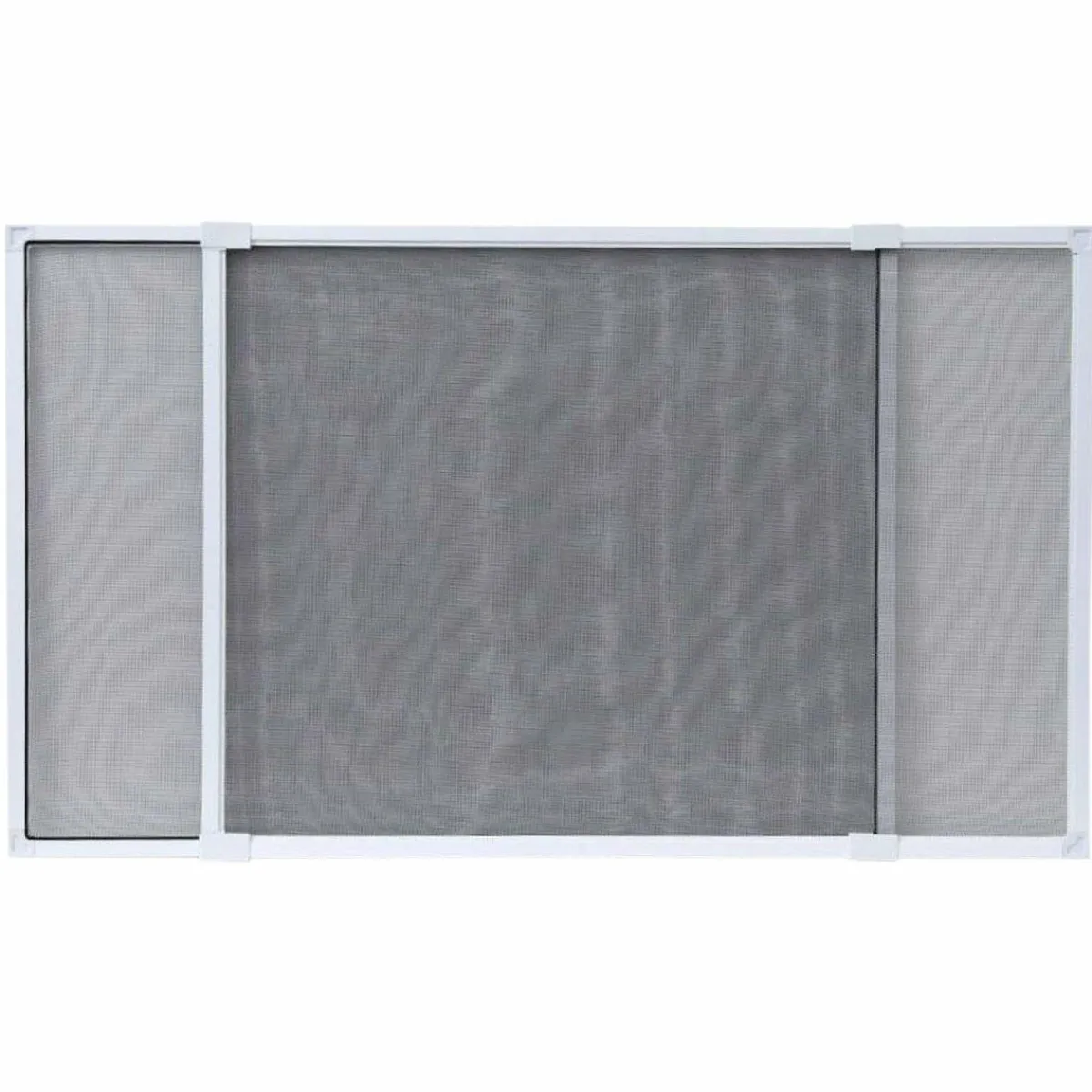 LUANCE Moustiquaire fenêtre cadre extensible (H50 x L 70 / 130 cm) et gris Blanc Sale