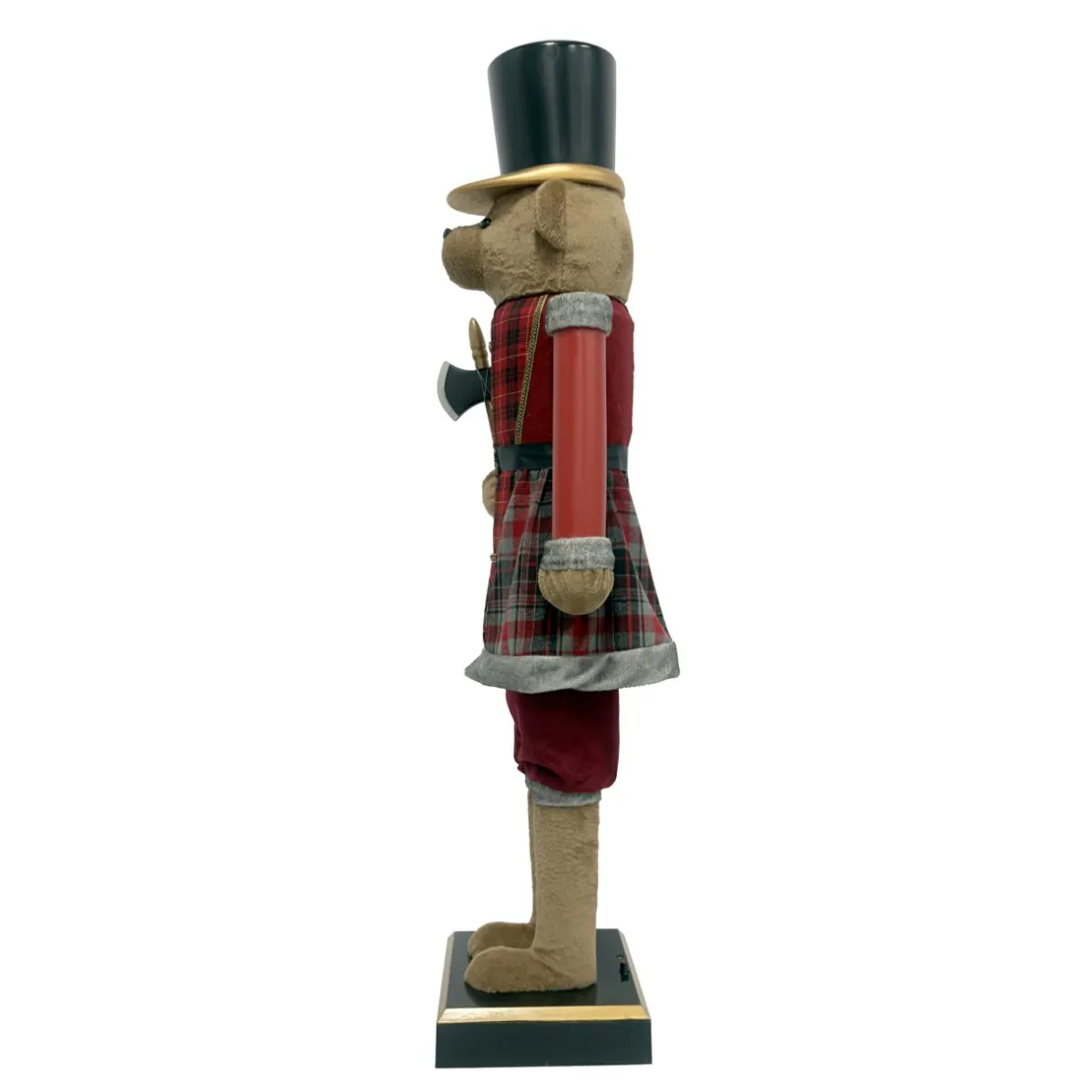 EMINZA Musicien Casse-noisette (H154 cm) musical et animé Teddy Rouge Hot