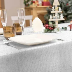 Douceur d interieur Nappe de Noël rectangulaire (140 x 300 cm) Strass Argent Discount