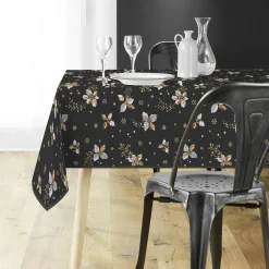 Douceur d interieur Nappe de Noël rectangulaire (150 x 300 cm) Guido Gris Anthracite Outlet